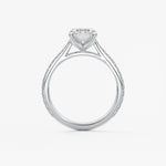 Emerald Pave Cathedral Lab Grown Diamond Engagement Ring
