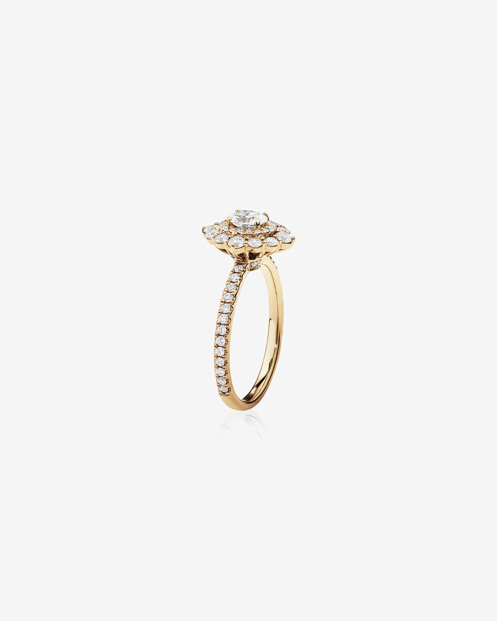 Stunning 0.9 CT Oval Moissanite Engagement Ring In Halo & Pave Design 3