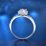 Round Cut Halo And Pave Style Cubic Zirconia in 925 Sterling Silver Ring 2