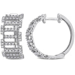 Round Cut Cubic Zirconia in 925 Sterling Silver Earrings 7