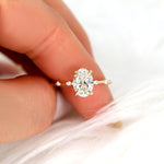 Stunning 1.69 CT Oval Moissanite Engagement Ring with Dainty Design 5
