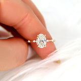 Stunning 1.69 CT Oval Moissanite Engagement Ring with Dainty Design 5