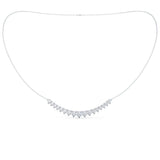 0.40 TCW Round Moissanite Diamond Mini Choker Necklace in Solid Gold 6