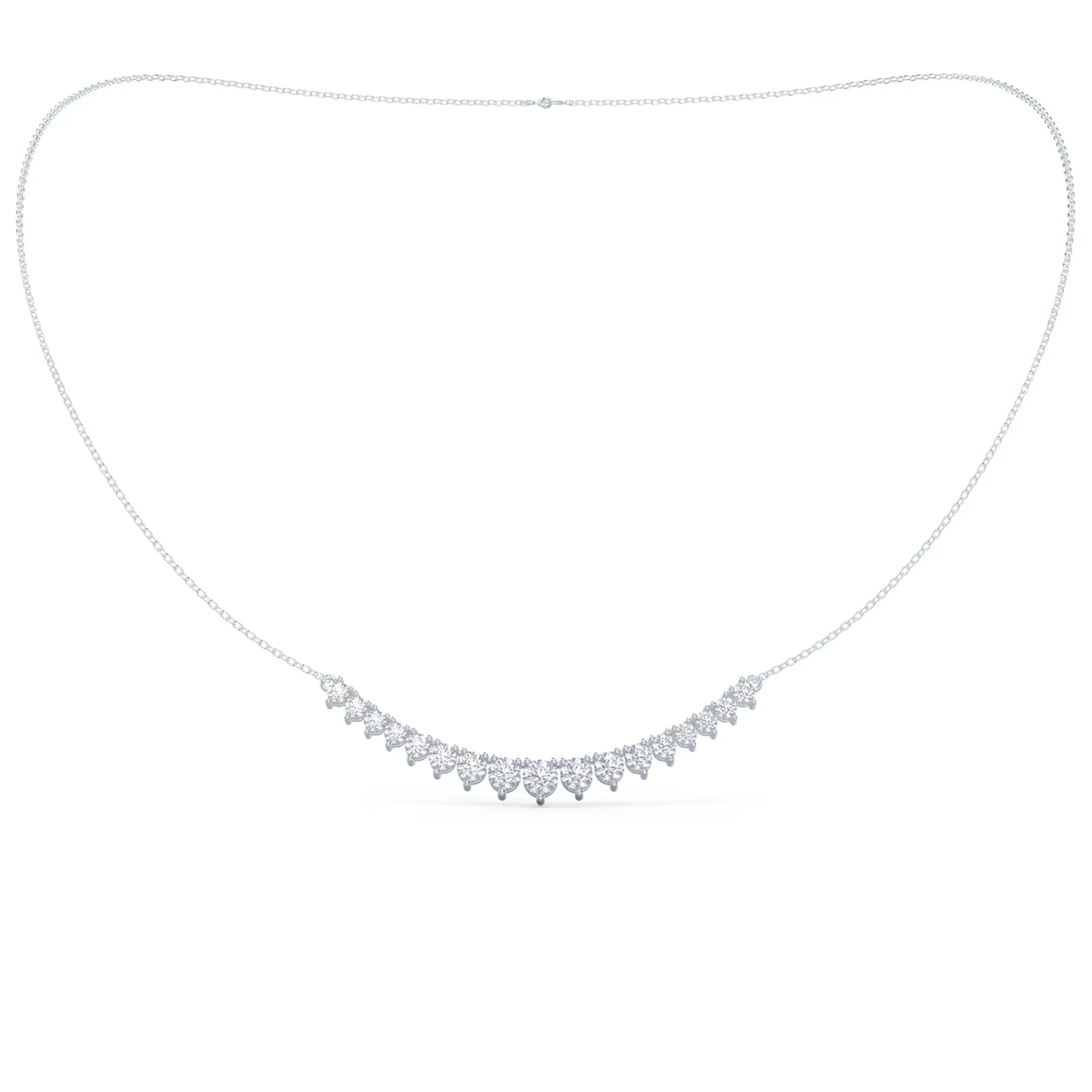 0.40 TCW Round Moissanite Diamond Mini Choker Necklace in Solid Gold 6