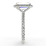 Stunning 2.53 CT Emerald Moissanite Engagement Ring with Halo & Pave Design 7