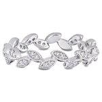 Round Cut Cubic Zirconia in 925 Sterling Silver Wedding Bands 1