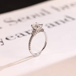 Stunning 1.0 - 2.0 CT Oval Moissanite Engagement Ring with Pave Design 7