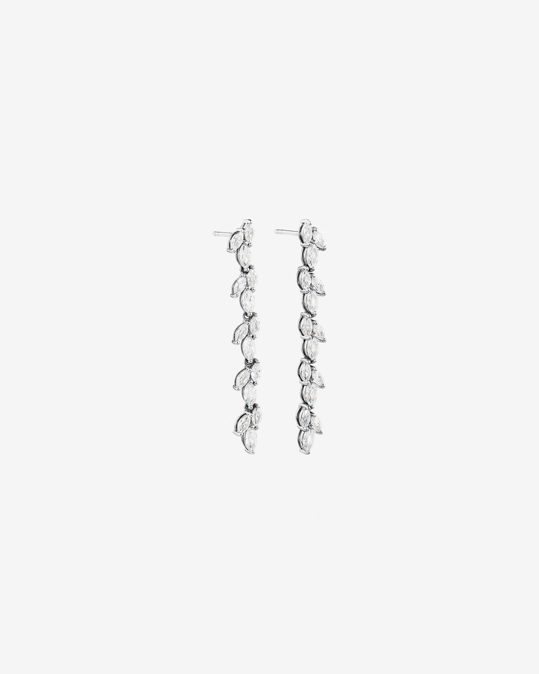 Round Cut Cubic Zirconia in 925 Sterling Silver Earrings 1