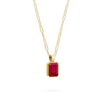 4 CT Emerald Ruby Lab Made Diamond- July Birthstone Pendant 3