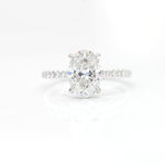 Stunning 2.0 CT Oval Moissanite Engagement Ring with Hidden Halo & Pave Design 1