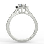 Stunning 1.05 CT Marquise Moissanite Engagement Ring with Halo & Split Shank Design 6