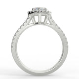 Stunning 1.05 CT Marquise Moissanite Engagement Ring with Halo & Split Shank Design 6