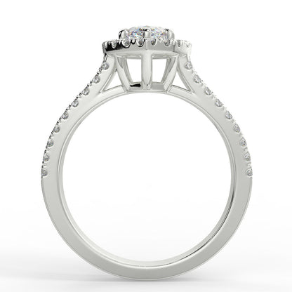 Stunning 1.05 CT Marquise Moissanite Engagement Ring with Halo & Split Shank Design 6