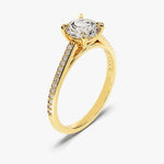 Stunning 1.0 CT Round Moissanite Engagement Ring with Pave Design 2