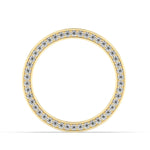 Delicate 0.80 TCW Moissanite Hidden Diamond Men's Wedding Band with Round Cut Stones in Solid Gold 5