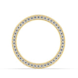 Delicate 0.80 TCW Moissanite Hidden Diamond Men's Wedding Band with Round Cut Stones in Solid Gold 5