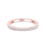 Stunning 0.4 TCW Round Moissanite Stone In Full Eternity Wedding Band 1