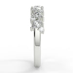Stunning 0.66 TCW Round & Pear Moissanite Stones Cluster Wedding Band 7