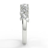 Stunning 0.66 TCW Round & Pear Moissanite Stones Cluster Wedding Band 7