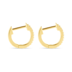 0.50 TCW Round Cut Moissanite Huggies Earrings in Gold 3