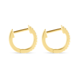 0.50 TCW Round Cut Moissanite Huggies Earrings in Gold 3