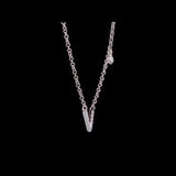 Round Cut Cubic Zirconia in 925 Sterling Silver Necklace 4
