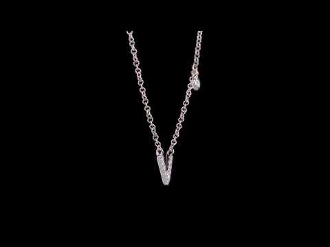 Round Cut Cubic Zirconia in 925 Sterling Silver Necklace 7
