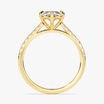 Stunning 1.0-2.0 CT Marquise Moissanite Engagement Ring with Pave Design 3