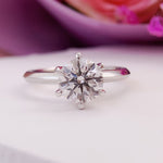 Stunning 1.50 CT Round Cut Moissanite Engagement Ring with Solitaire Design 1