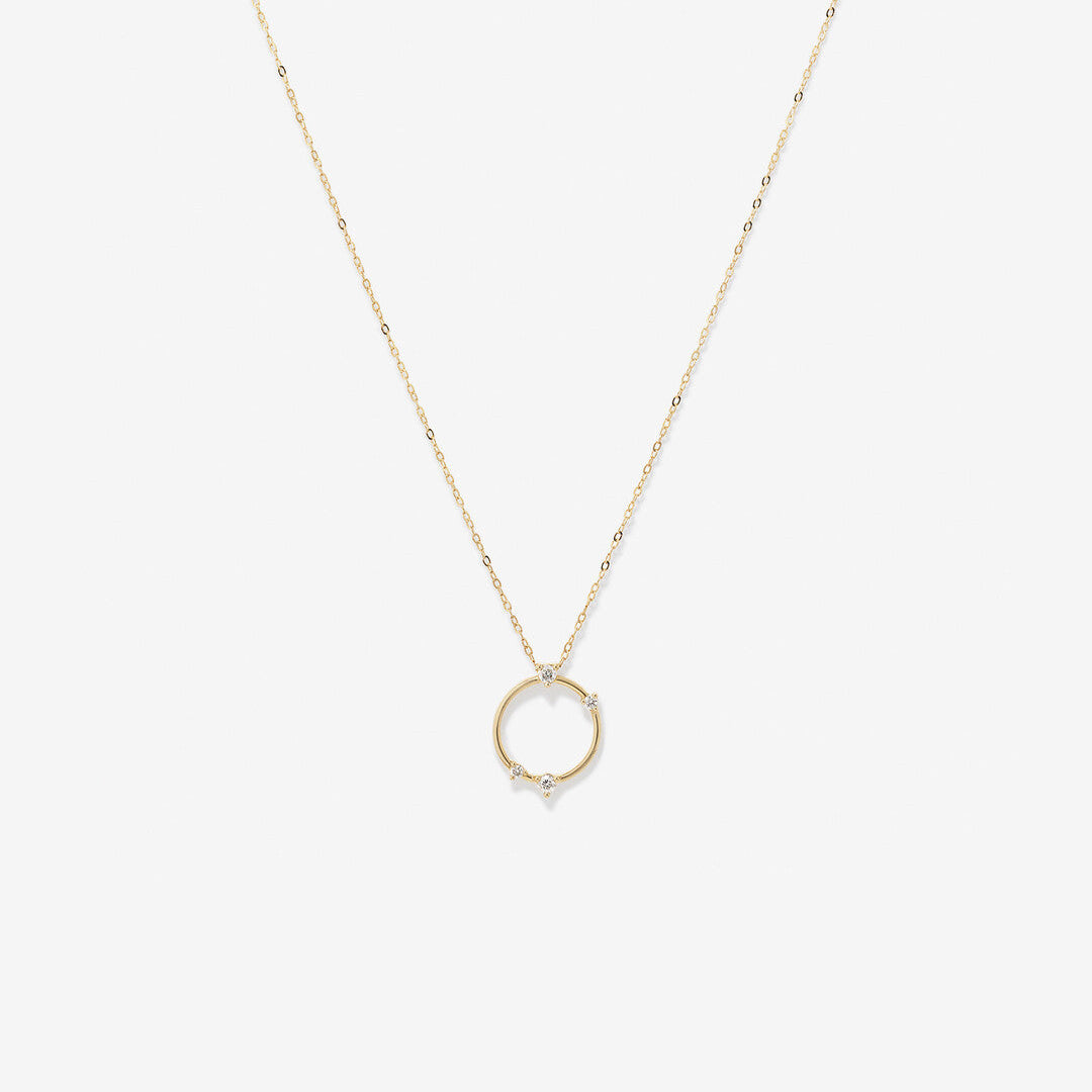 Round Cut Cubic Zirconia in 925 Sterling Silver Necklace 1