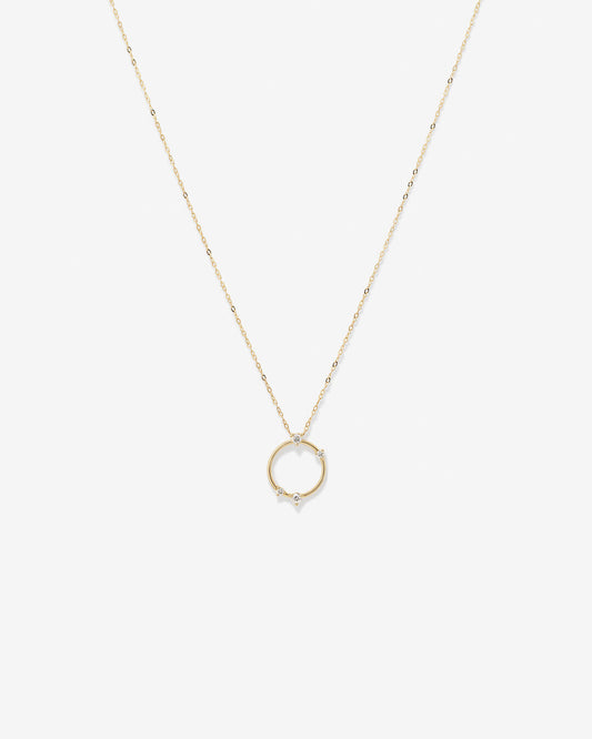Round Cut Cubic Zirconia in 925 Sterling Silver Necklace 1