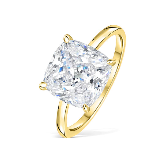 Stunning 3.5 CT Cushion Moissanite Engagement Ring with Hidden Halo Design 2