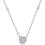 Round Cut Cubic Zirconia in 925 Sterling Silver Necklace 10