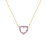1.44 CT Round Amethyst Lab Made Diamond- February Birthstone Necklace 1