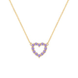 1.44 CT Round Amethyst Lab Made Diamond- February Birthstone Necklace 1