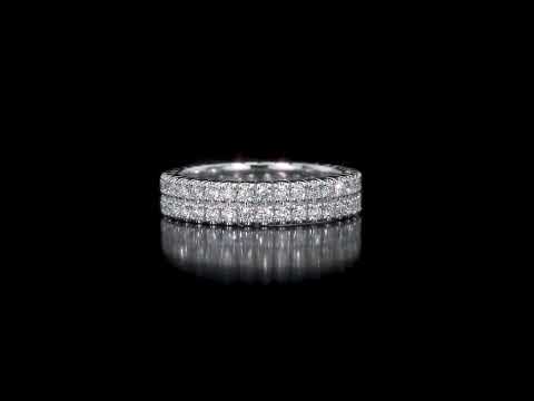Round Cut Cubic Zirconia in 925 Sterling Silver Wedding Bands 4