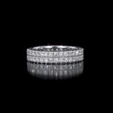 Round Cut Cubic Zirconia in 925 Sterling Silver Wedding Bands 7