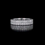Round Cut Cubic Zirconia in 925 Sterling Silver Wedding Bands 11