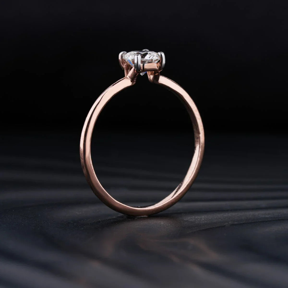 Stunning 0.50 CT Round Moissanite Engagement Ring with Solitaire Design 4