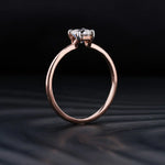 Stunning 0.50 CT Round Moissanite Engagement Ring with Solitaire Design 4