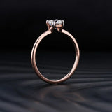 Stunning 0.50 CT Round Moissanite Engagement Ring with Solitaire Design 4