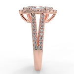 Stunning 1.05 CT Marquise Moissanite Engagement Ring with Halo & Split Shank Design 10