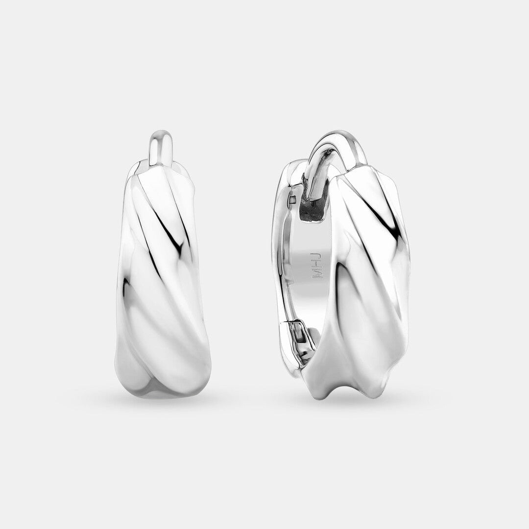 Round Cut Cubic Zirconia in 925 Sterling Silver Earrings 1