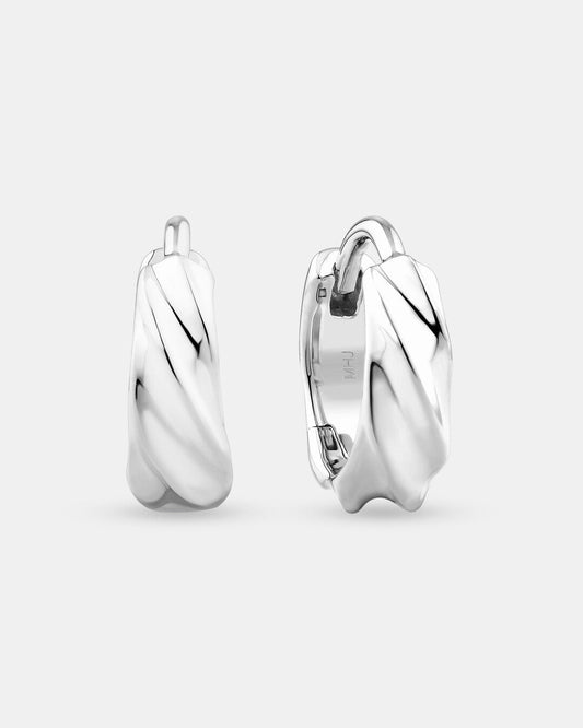Round Cut Cubic Zirconia in 925 Sterling Silver Earrings 1