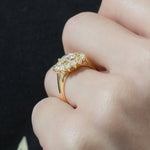 Stunning 1.0-2.0 CT Round Moissanite Engagement Ring with Double Halo Design 5