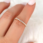 Stunning 0.38 TCW Round Moissanite Stones Half Eternity Wedding Bands 4