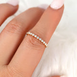 Stunning 0.38 TCW Round Moissanite Stones Half Eternity Wedding Bands 4