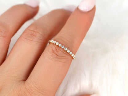 Stunning 0.35 TCW Round Moissanite Stones Half Eternity Wedding Bands 4