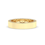 Delicate 0.80 TCW Moissanite Hidden Diamond Men's Wedding Band with Round Cut Stones in Solid Gold 6
