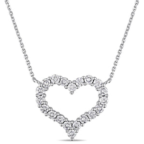 Round Cut Cubic Zirconia in 925 Sterling Silver Necklace